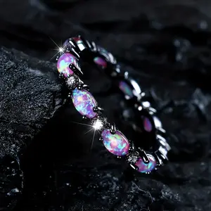 Best-selling women's full-circle opal ring