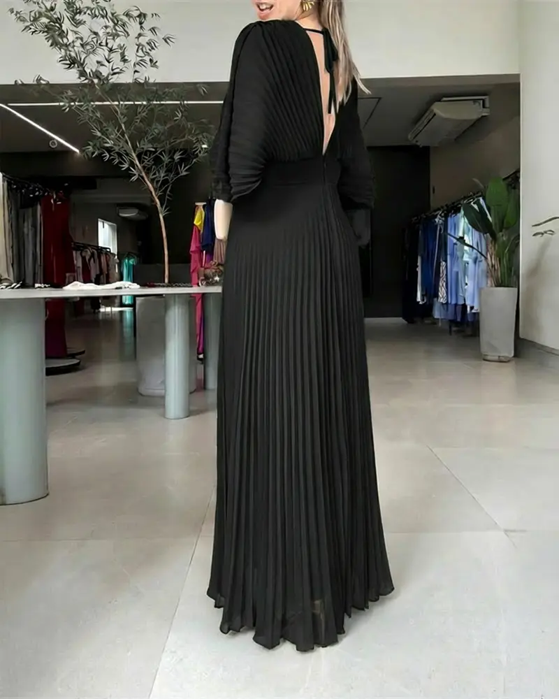 chic me evening dresses Evening Dresses Chic Me Lace Dress V-Neck Sheer-Sleeved Tight Lace Long Formal Dress Black