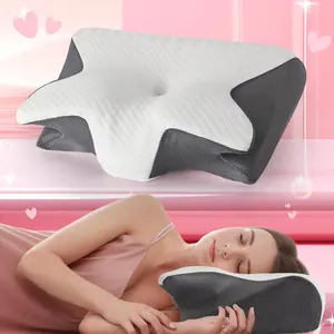 Memory Foam Neck Pillow 1 Count Supportive Memory Foam Comfortable & Breathable Neck Pillow, Sleeping Pillow for Side Sleepers, Back Sleepers, Gift for Friend