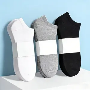 10 pairs Men's Solid Color Ankle Socks, Casual Basic Extra Low Cut Socks for Men, Men's Anklets for Summer, National Day OffersYuxin，Summer lightweight style
