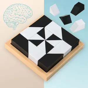 Educational Table Game Set, Includes 270 Challenges, Stem Montessori Toy, 3D Logic & Space Thinking, Suitable for Ages 3+, Board Game Blocks