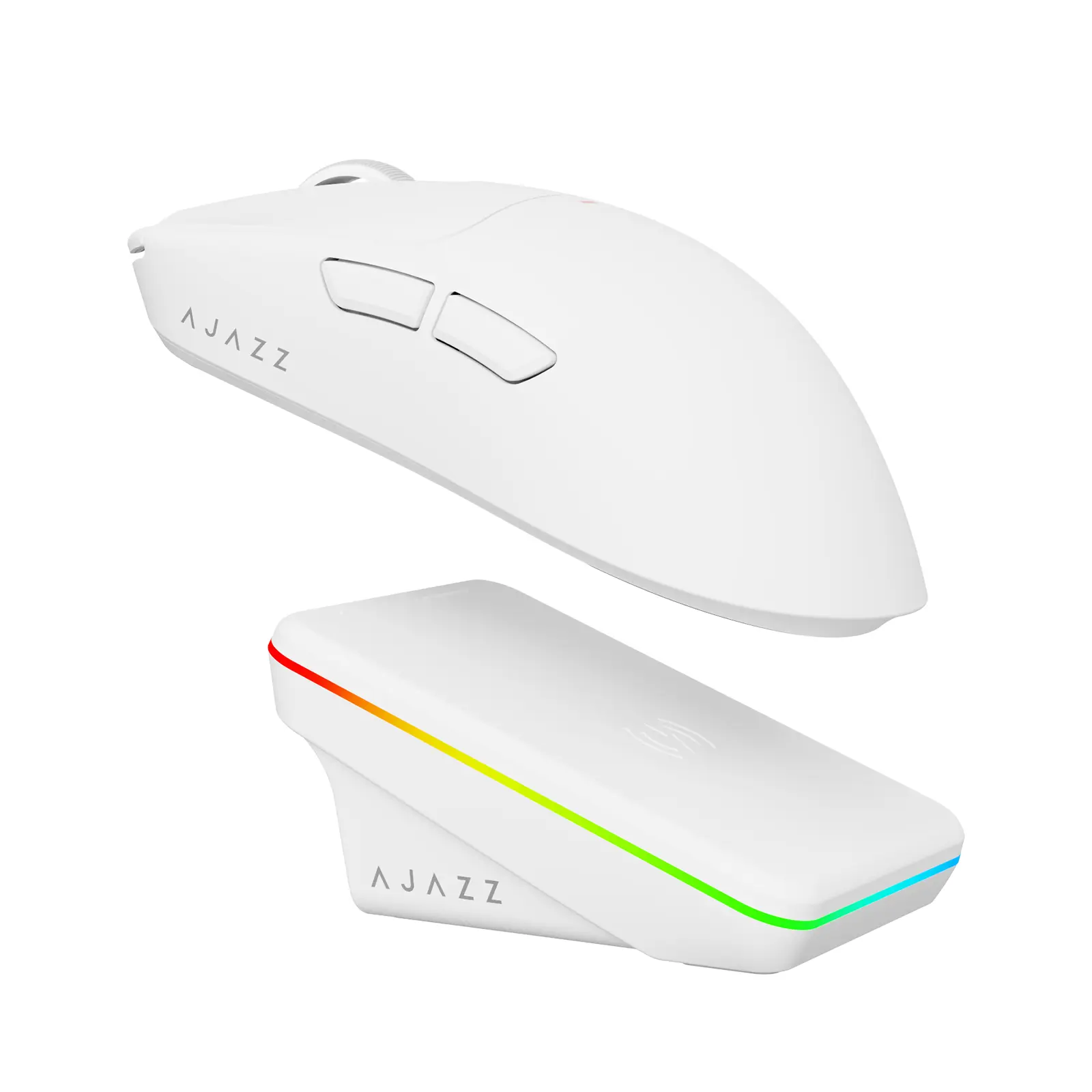 AJAZZ AJ200P NL AI MC Lightweight Wireless Gaming Mouse, Tri-Mode AI Mouse with Magnetic Charging Dock, RGB Gaming Setup Mouse for PC FPS Gaming