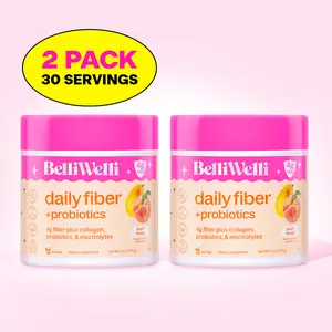 BelliWelli Daily Fiber + Probiotics - Peach Mango- 2 pack