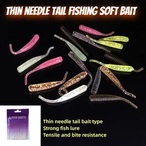 35mm Soft Fishing Lure, 20/50/100PCS Micro Root Fishing Soft Bait, Artificial Bait for Blue Chub, Minnow and Small Topmouth Culter