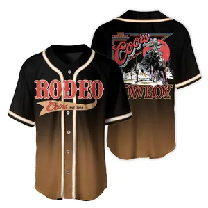Retro Cowboy Banquet Rodeo Jersey, Hot Baseball Beer Jersey, Party Beer Outfit, Summer Clothing