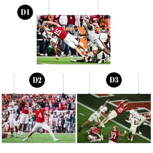 [Poster_No Frame] HOO ARE NATIONAL CHAMPIONS Satin Poster, Game Day Fan Football Team Drinkware Poster, Sport Poster