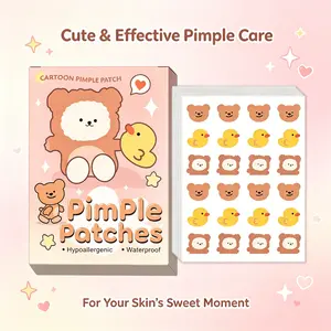 Skin mild protection Cute Bear & Duck Pimple Patches, Single Item Pack, Non-Flammable, Notified Via Scpn/cpnp, Made in China, Ideal for Acne Treatment