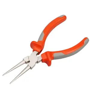 【FathersDayGift】5 Inch Round Nose Pliers - Mini Ultra Tapered Jaw Precision Nippers with Spring - Ideal for Small Jewelry Making & Crafting