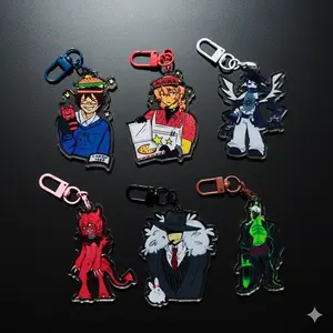 Forsaken Keychain, Acrylic Keychain,Two Time, Azure, Elliot,007n7, C00lkidd, Mafioso, John Doe, Jane Doe, Slasher, Noli