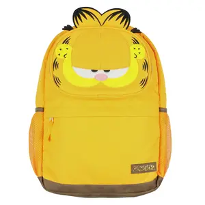 Garfield Backpack 3D Face Pop-Out Comic Book Orange Tabby Cat Travel Daypack Laptop Book Bag