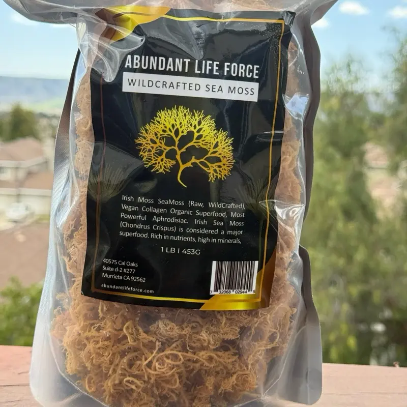 Raw Wild-Crafted Seamoss, Unprocessed Seaweed Superfood for Immune Support & Nutritional Boost