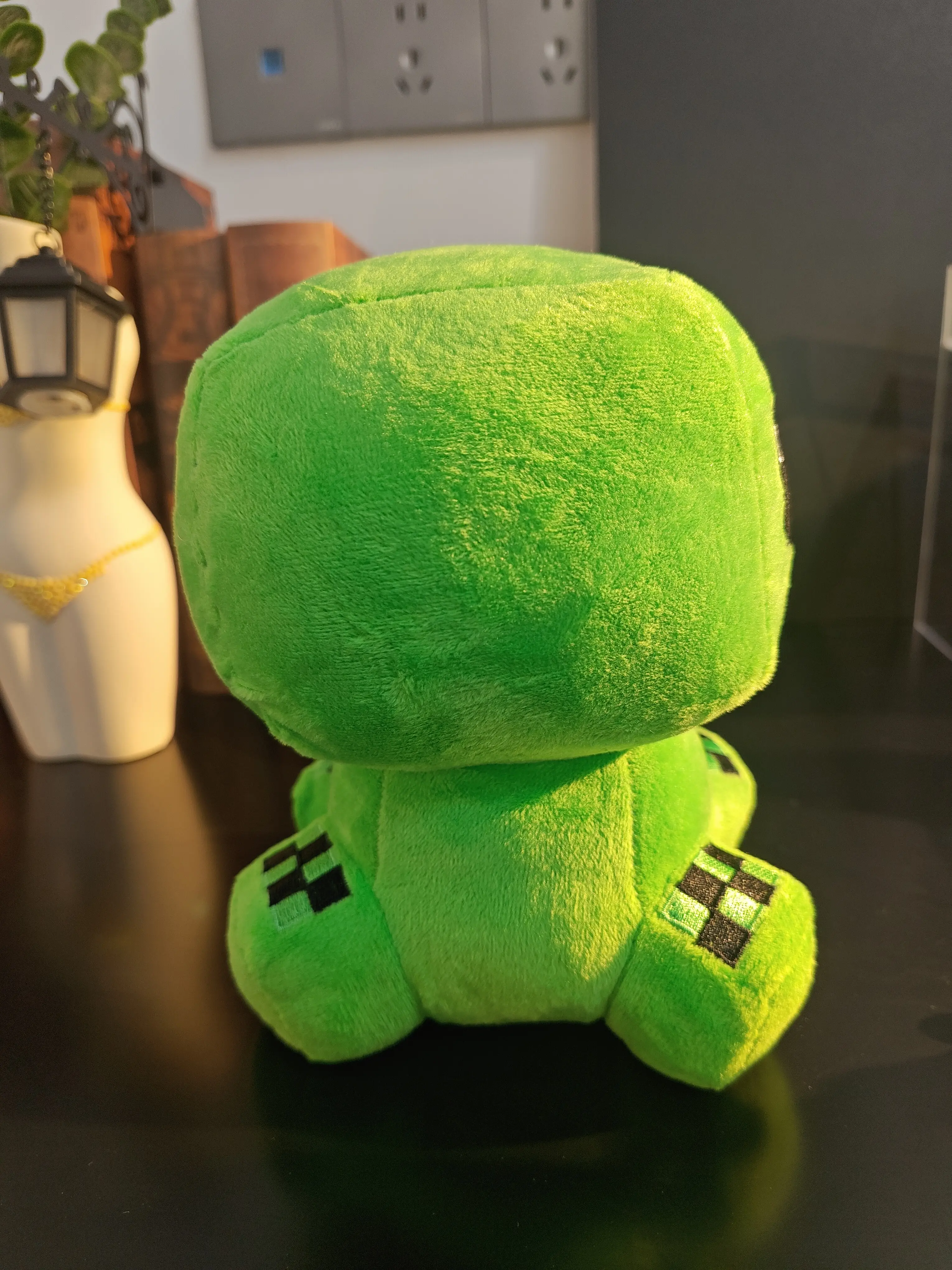 Pixel-style plush toy, soft and huggable, humanoid doll, room decor, abstract articulated figurine, gift