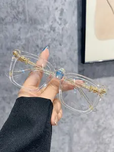 Trendy Fashion Glasses Accents Sunglasses, Vintage Square Frame, Perfect for Y2K & Streetwear Trends