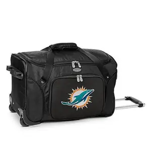 Football Fan Shop Officially Licensed NFL Miami Dolphins 22" Wheeled Duffel Bag