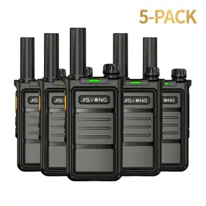 JISTONG T1 Walkie Talkie 5-Pack - 2W High Power Long Range Two-Way Radios with 1500mAh Battery. Crystal Clear Audio for Security, Hotel & Warehouse. Reliable Team Communication!