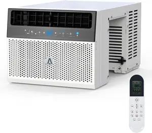 8000 BTU U-Shaped Window Air Conditioner with Remote Smart Panel Ultra Quiet Window AC Unit Cools Up to 370 Sq Ft 6 Modes Energy Saving Timer Washable Filter Fits Bedroom Office Apartment Inverter Aircon