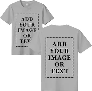 FEEGO Thick Cotton Short-Sleeve Custom T-Shirt - Menswear Casual Round Neck, Front & Back Print, Personalized with Your Photo, Fit for Men