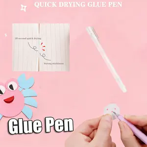 6 Color Pen Shape Glue Stick, Fast Drying Craft Tape, Creative Student Colored Dot Glue Pens, Dual-Sided Adhesive Sticks, Art Projects, Glue For Students, Quick Drying