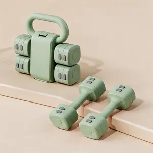 2026 New Upgrade 2-in-1 Adjustable Dumbbell Set, Upgraded 4 Levels Hand Weights for Women Men, Each 2.2/3.3/4.4/5.5Ib, Convertible Weights Dumbbells and Kettlebell Set for Home Gym Exercise & Fitness for Women Home Gym & Outdoor equipment