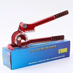 Manual Bending Tool, Three Slot Design, Copper & Aluminum Tube Bender, Hand Tools, Fits 6mm-8mm-10mm Tubes, Ideal for Hvac Applications