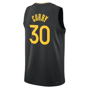 Currry #30 Black Yellow Swingman Basketball Finals Jersey – Full Logo – Retro Pro Style Hoop Fan Shirt 2026