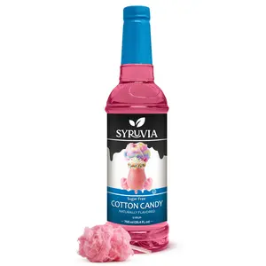 Syruvia Sugar Free Cotton Candy Flavored Syrup for Drinks, Cocktails, Lemonades, Iced Teas and Desserts – 25.4 fl oz