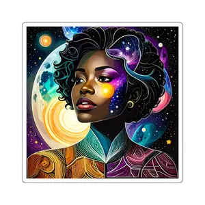 Mystic Cosmic Warrior sticker - Magical Decor for Laptops, Water Bottles, Journals, Gifts, Fantasy Lovers