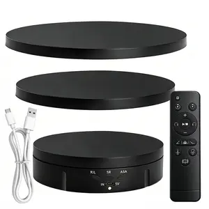 3 in 1 Electric 360 Degree Shooting Turntable with 3 Display Plates, Adjustable Speed and Angle Display Stand for Photography and Live Product Shows