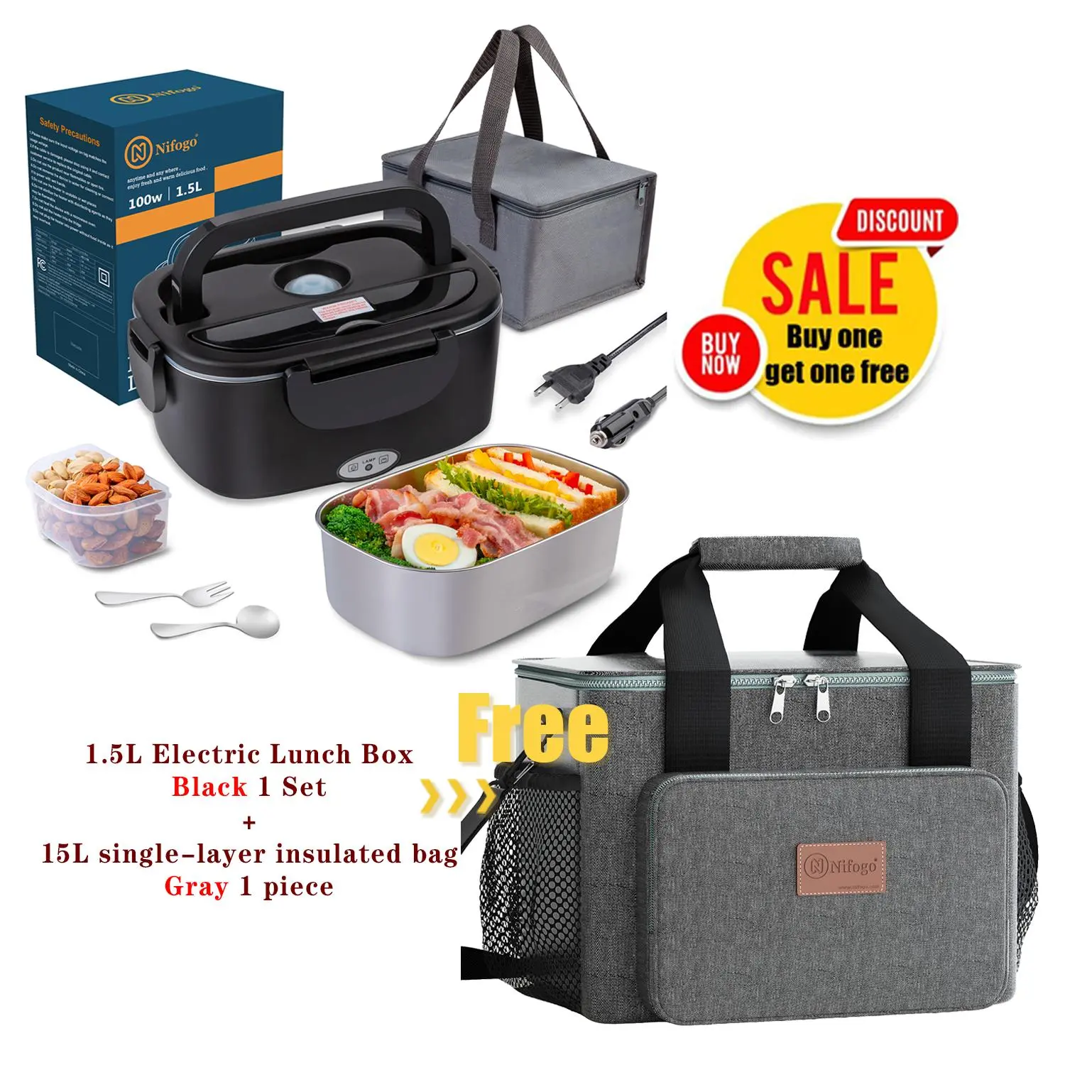 1.5L/Black/ABY+ Gray bag