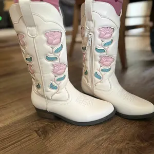 Kids' Emberly Embroidered Western Boots - art class