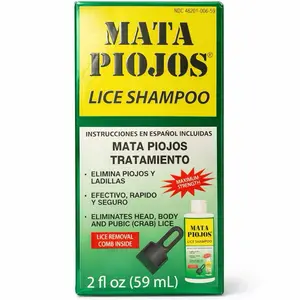 Matapiojos Lice Shampoo for Lice Removal 2oz / 59ml Treatment for All Hair Types
