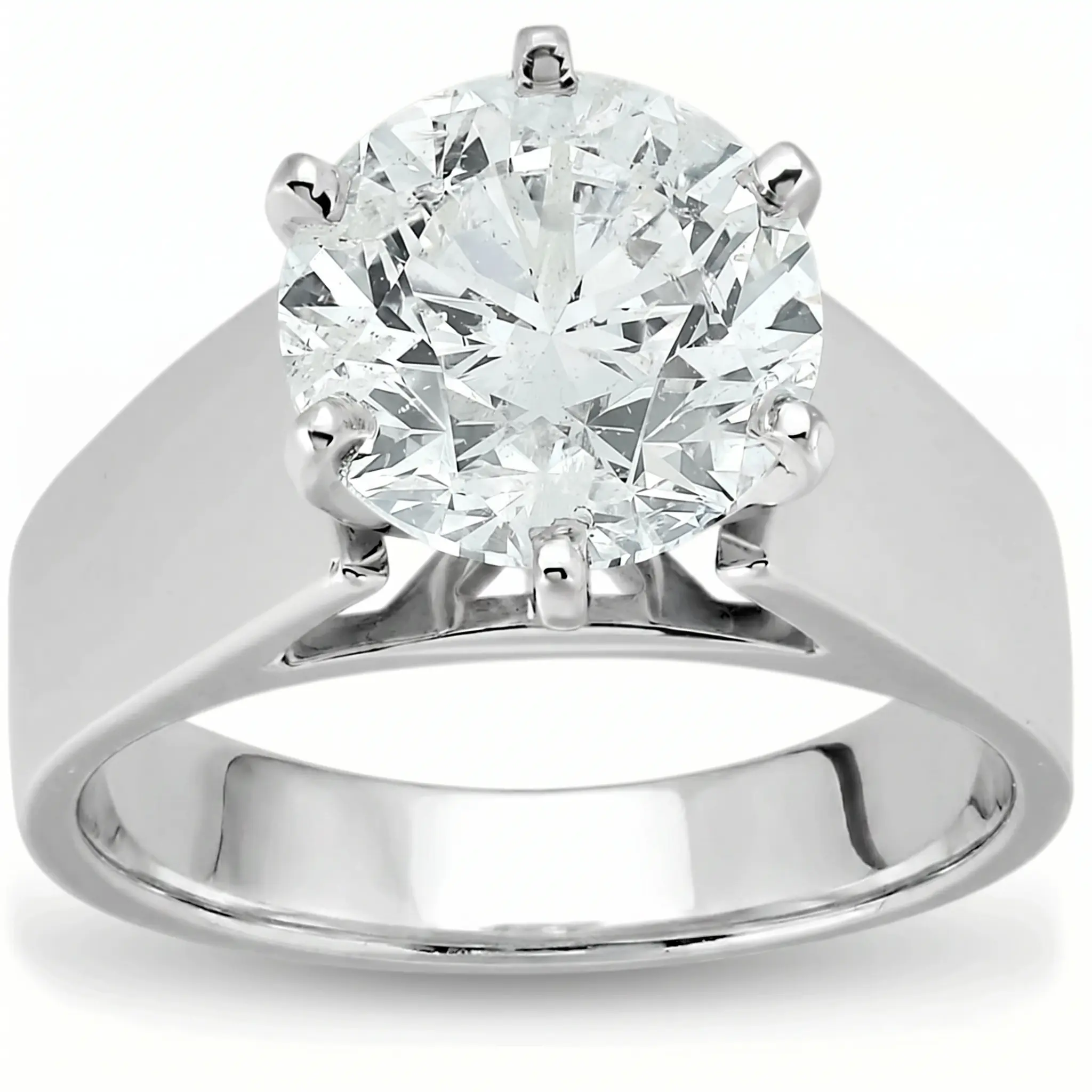 2 Ct Diamond Solitaire Engagement Ring 14k White Gold Lab Grown