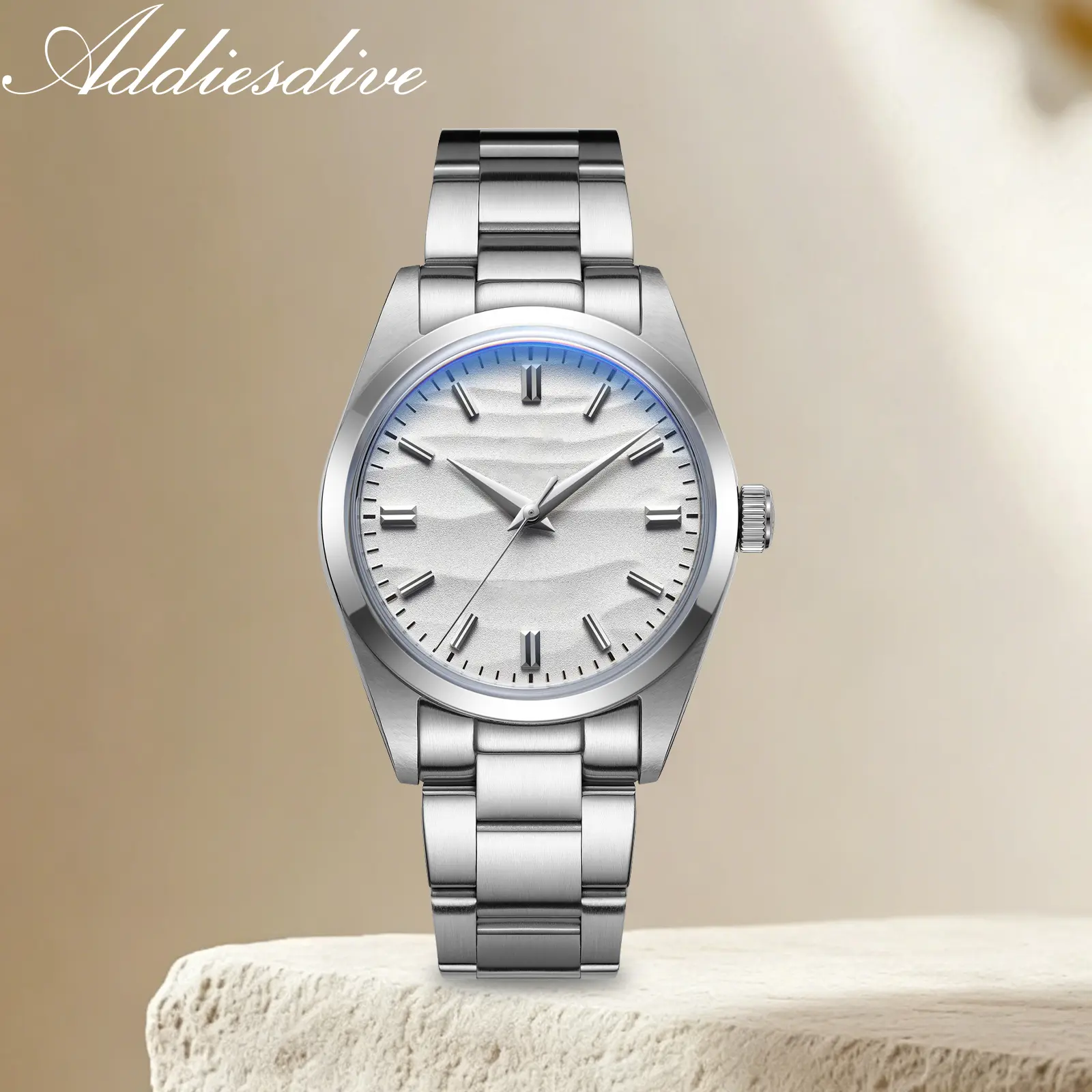 ADDIESDIVE Luxury women's watch, waterproof stainless steel watch, elegant and stylish business watch