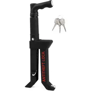 Anti Theft Car Device Brake Pedal Lock, Quick Installation and Release Car Security Lock for Cars, SUV's, Van (5-15mm)