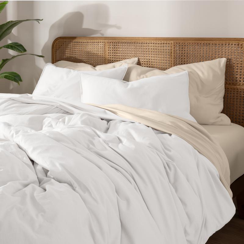 Bare Home Organic Cotton Jersey Duvet Cover & Sham Set