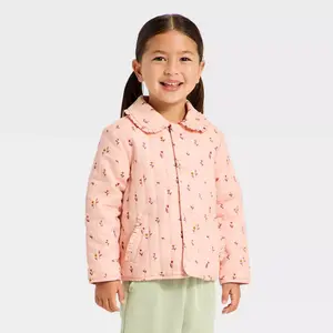Toddler Girls' Floral Quilted Jacket - Cat & Jack