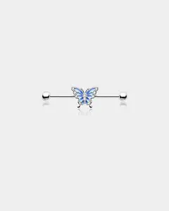 Blue Butterfly Industrial Barbell