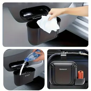 Car Trash Can with Random Color Garbage Bags, Durable Trash Bag, Seat Back/side Door Interior Waste Bin, Portable Car Organizer for Daily Use