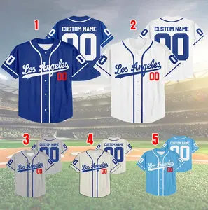 Custom Name & Number Los Angeles Baseball Team Jersey, Jersey For Fan, Baseball Lovers 8425MD33