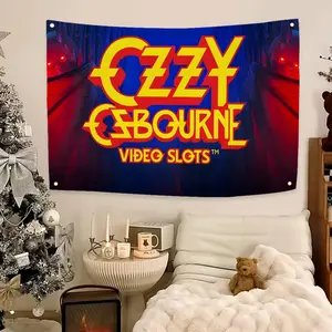 singer ozzy osbourne Flags Flag - Ultra Soft Skin-Friendly Machine Washable Fade Resistant Banner | HD Print Lightweight Durable Outdoor Indoor Garden Flag Wall Tapestry