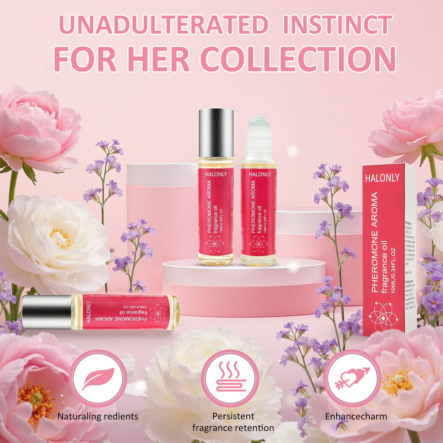 【Halonly】 Women's Roll-On Fragrances with Enduring Scent in Perfume Oil Form Cosmetics Natural Fruity Sweet Floral Eau De Parfume Travel Friendly Dsign Pheromone Perfume Beauty and Personal Care