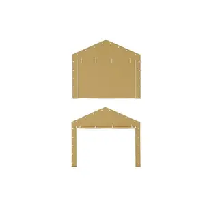 GAOMON Heavy Duty 10x20FT Carport Zipper Door Replacement - Portable Garage Shelter Cover, 3-Layer PE, 11FT Tall, Roll-Up Doors - Yellow, 160G(No Frame