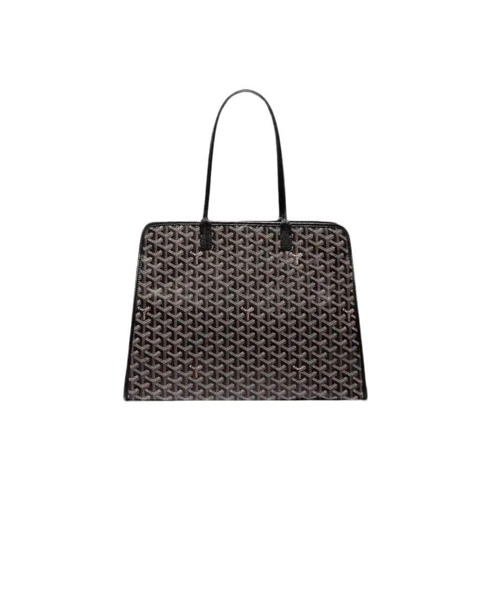 Pre-owned Goyard Hardy PM Black Canvas Tote Shoulder Bag Luxury Resale