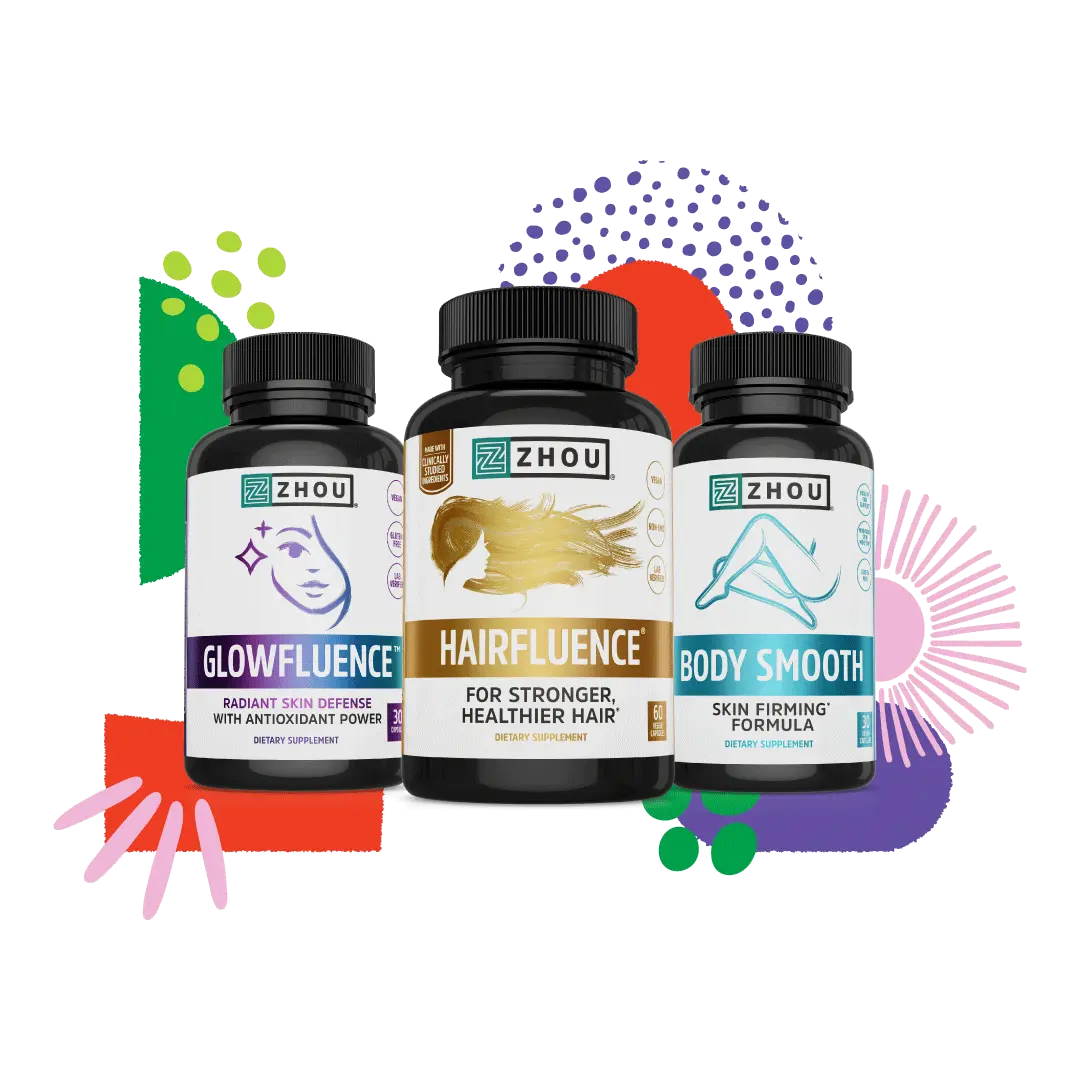 ZHOU NUTRITION Beauty Bundle - Hairfluence, Glowfluence, Body Smooth