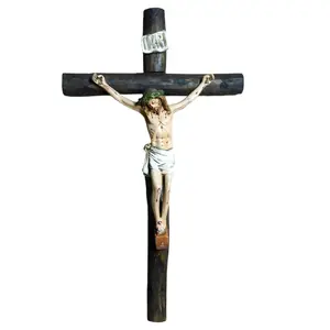 Wall Cross Tronco 28" Inches Tall White Brand New Jesus Religious Decor Cruz Crucifix White Skirt Cristo Crucifijo