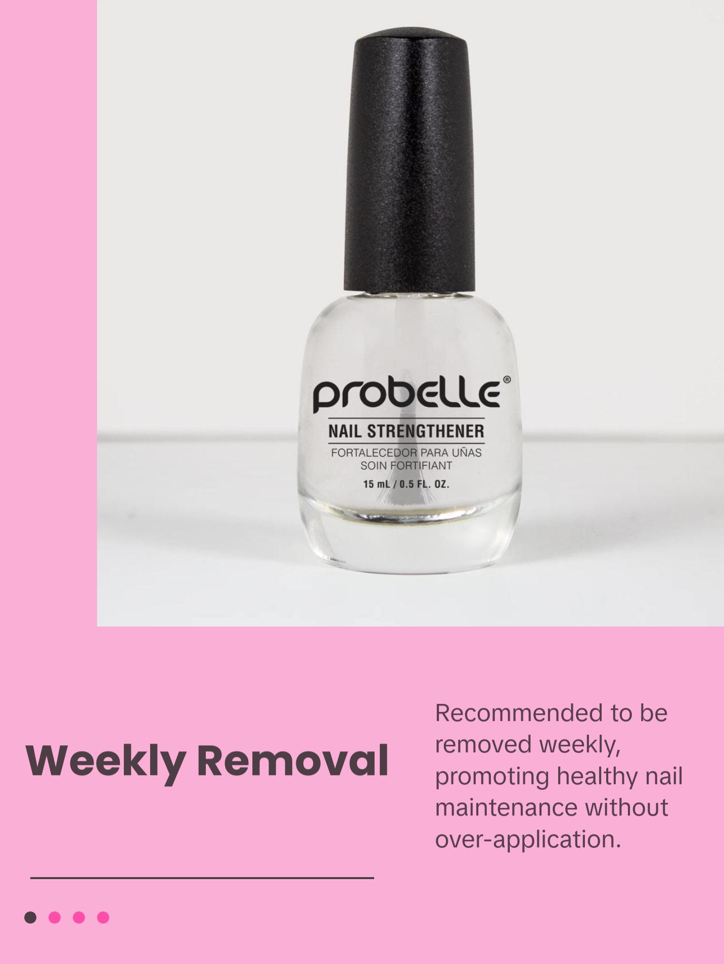 Probelle Nail Strengthening Formula, Nail Growth & Conditioning, Stops Splits, Chips, Cracks & Strengthens Nails, Clear