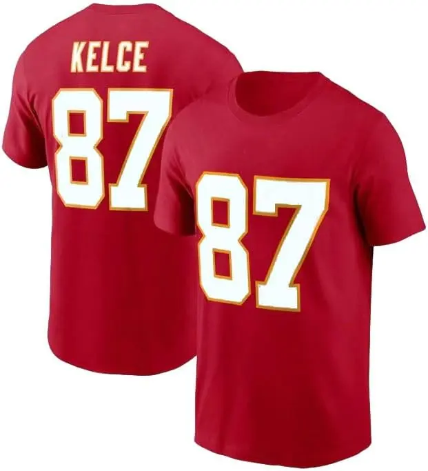 KC 87 Football T-Shirt 100% Wash Cotton Jersey