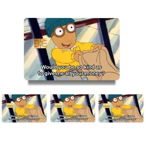 Cartoon Pattern Credit Card Skin Sticker, 4 Counts/Set Ultra-thin Waterproof & Scratch Resistant Card Sticker, Personalized Bank Card Skin Protector, Sticker Packs