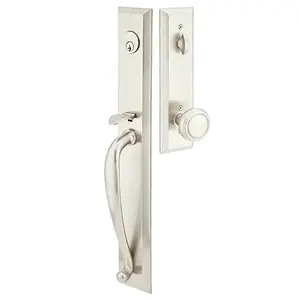 Emtek 4415LULH Single Cyl , Jefferson Tub Entry , Luzern Lever , LH