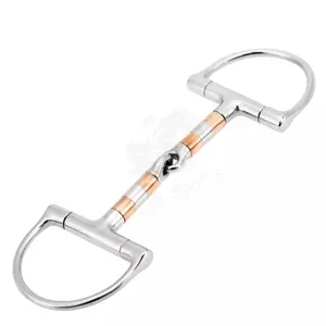 D Ring Snaffle Bit Horse Riding with Copper Roller Stainless Steel Top Quality